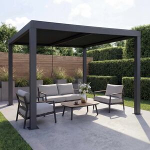 MCW Pergola L46 Anthrazit 10cm-Alu-Gestell 3x3m MCW Pergola L46 Anthrazit 10cm-Alu-Gestell 3x3m