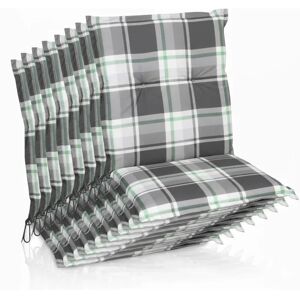 Beautissu 8er Set Sunny MK Niedriglehner Auflagen 100x50 cm in Mintgrün Kariert Beautissu 8er Set Sunny MK Niedriglehner Auflagen 100x50 cm in Mintgrün Kariert