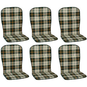 Beo Sitzauflage Hochlehner Mono 6er-Set Grün kariert Beo Sitzauflage Hochlehner Mono 6er-Set Grün kariert