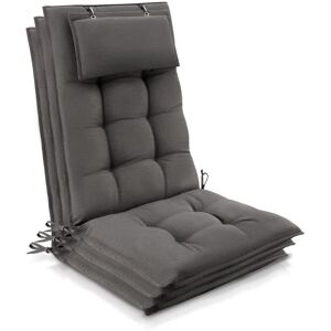 Beautissu 3er Set Sun-HL Hochlehner Auflage 120x50x8cm Taupe Beautissu 3er Set Sun-HL Hochlehner Auflage 120x50x8cm Taupe