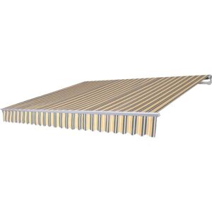 MCW Alu-Markise E49 2,5x2m Polyester Grau-gelb Gestreift MCW Alu-Markise E49 2,5x2m Polyester Grau-gelb Gestreift
