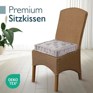 Beautissu Mila Stuhlkissen 50x50x10cm Taupe 2tlg Beautissu Mila Stuhlkissen 50x50x10cm Taupe 2tlg