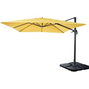 MCW Ampelschirm A96 3x3m Alu/Stahl Gelb mit Ständer Drehbar MCW Ampelschirm A96 3x3m Alu/Stahl Gelb mit Ständer Drehbar