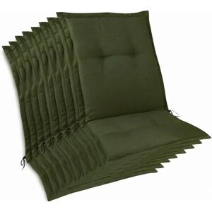 Beautissu 8er Set Premium Auflage Niedriglehner 105x50x7cm Dunkelgrün Beautissu 8er Set Premium Auflage Niedriglehner 105x50x7cm Dunkelgrün