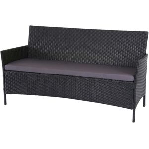 MCW 3-Sitzer Poly-Rattan Gartenbank Hamar anthrazit Kissen anthrazit MCW 3-Sitzer Poly-Rattan Gartenbank Hamar anthrazit Kissen anthrazit
