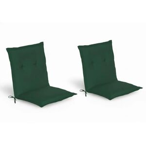 Beautissu 2er Set Niedriglehner Auflage Loft NL 100x50x6cm Dunkelgrün Beautissu 2er Set Niedriglehner Auflage Loft NL 100x50x6cm Dunkelgrün