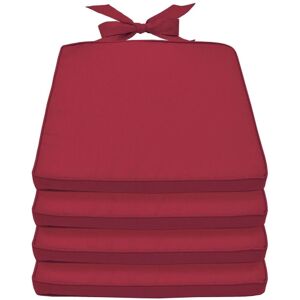 Beautissu Pia Stuhlkissen 45x40x5cm Rot 4tlg Beautissu Pia Stuhlkissen 45x40x5cm Rot 4tlg