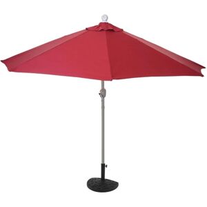 MCW Sonnenschirm Lorca Halbrund 2,7m UV 50+ 270cm Bordeaux mit Ständer MCW Sonnenschirm Lorca Halbrund 2,7m UV 50+ 270cm Bordeaux mit Ständer