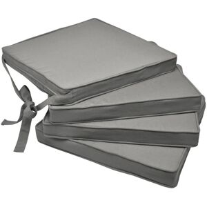 Beautissu Loft SK Stuhlkissen 45x40x5cm Hellgrau 4tlg Beautissu Loft SK Stuhlkissen 45x40x5cm Hellgrau 4tlg