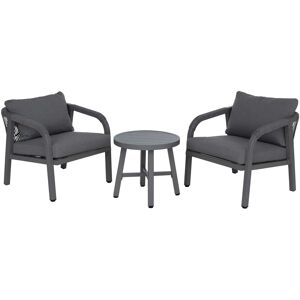 MCW Aluminium Lounge-Set P82 Stuhl Tisch Dunkelgrau MCW Aluminium Lounge-Set P82 Stuhl Tisch Dunkelgrau