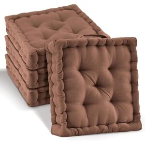 Beautissu Mila Stuhlkissen 40x40x8cm Braun 4tlg Beautissu Mila Stuhlkissen 40x40x8cm Braun 4tlg