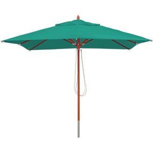 MCW Gastronomie Holz-Sonnenschirm C57 Eckig 3x3m Blau-grün MCW Gastronomie Holz-Sonnenschirm C57 Eckig 3x3m Blau-grün