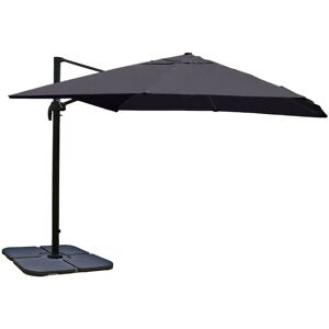 MCW Ampelschirm A96 3x3m Alu/Stahl Anthrazit mit Ständer MCW Ampelschirm A96 3x3m Alu/Stahl Anthrazit mit Ständer