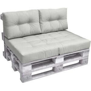 Beautissu ECO Elements Palettenkissen Sitz + Rücken Hellgrau 2tlg Beautissu ECO Elements Palettenkissen Sitz + Rücken Hellgrau 2tlg