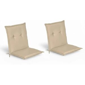 Beautissu 2er Set Niedriglehner Auflage Gartenstuhl Loft NL 100x50x6cm Natur Beautissu 2er Set Niedriglehner Auflage Gartenstuhl Loft NL 100x50x6cm Natur