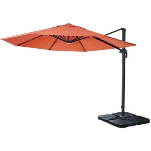MCW Ampelschirm A96 Ø 3m Alu/Stahl Terracotta mit Ständer Drehbar MCW Ampelschirm A96 Ø 3m Alu/Stahl Terracotta mit Ständer Drehbar