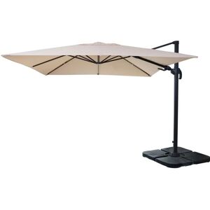 MCW Ampelschirm A96 3x3m Alu/Stahl Creme mit Ständer MCW Ampelschirm A96 3x3m Alu/Stahl Creme mit Ständer
