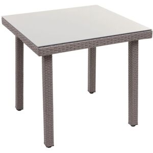 MCW Poly-Rattan Gartentisch Chieti 80x80cm Grau MCW Poly-Rattan Gartentisch Chieti 80x80cm Grau