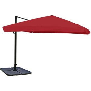 MCW Ampelschirm A96 3x3m Alu Flap Bordeaux mit Ständer MCW Ampelschirm A96 3x3m Alu Flap Bordeaux mit Ständer