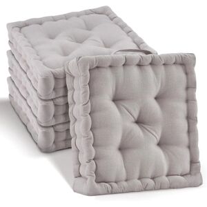 Beautissu Mila Stuhlkissen 50x50x10cm Taupe 4tlg Beautissu Mila Stuhlkissen 50x50x10cm Taupe 4tlg