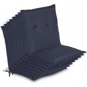 Beautissu 8er Set Niedriglehner Auflage Loft NL 100x50x6cm Dunkelblau Beautissu 8er Set Niedriglehner Auflage Loft NL 100x50x6cm Dunkelblau