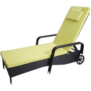 MCW Cesena Poly-Rattan Sonnenliege - Verstellbar, Wetterfest, Hellgrün MCW Cesena Poly-Rattan Sonnenliege - Verstellbar, Wetterfest, Hellgrün