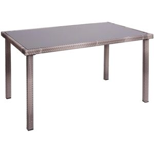 MCW Poly-Rattan Tisch G19 Grau-Braun MCW Poly-Rattan Tisch G19 Grau-Braun