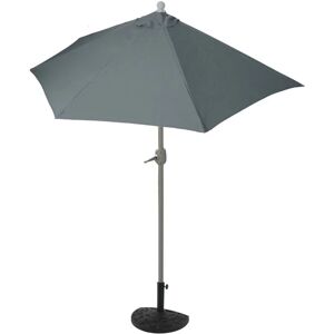 MCW Sonnenschirm Lorca Halbrund 2,7m Alu UV 50+ 270cm Anthrazit mit Ständer MCW Sonnenschirm Lorca Halbrund 2,7m Alu UV 50+ 270cm Anthrazit mit Ständer