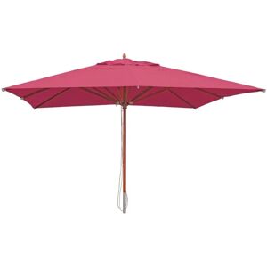 MCW Gastronomie Holz-Sonnenschirm C57 Eckig 4x4m Bordeaux MCW Gastronomie Holz-Sonnenschirm C57 Eckig 4x4m Bordeaux
