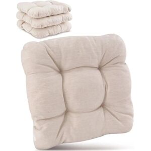 Beautissu HighLux SK Stuhlkissen 40x40x8cm Natur 4tlg Beautissu HighLux SK Stuhlkissen 40x40x8cm Natur 4tlg