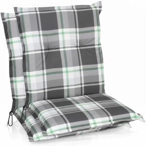 Beautissu 2er Set Sunny MK Niedriglehner Auflagen 100x50 cm in Mintgrün Kariert Beautissu 2er Set Sunny MK Niedriglehner Auflagen 100x50 cm in Mintgrün Kariert