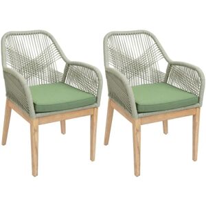 MCW Gartenstuhl H56b 2er-Set Grün Kissen Grün MCW Gartenstuhl H56b 2er-Set Grün Kissen Grün