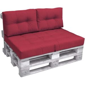 Beautissu ECO Elements Palettenkissen Rücken 60x40x20cm Rot 2tlg Beautissu ECO Elements Palettenkissen Rücken 60x40x20cm Rot 2tlg
