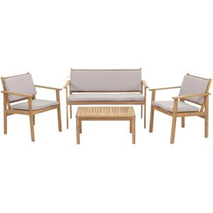 MCW Garten-Garnitur O19 Holz Akazie Stoff Kissen Grau MCW Garten-Garnitur O19 Holz Akazie Stoff Kissen Grau
