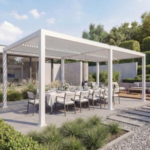 MCW Pergola L46 Weiß 11cm-Alu-Gestell 3x6m MCW Pergola L46 Weiß 11cm-Alu-Gestell 3x6m