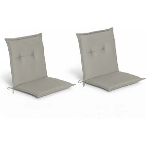 Beautissu 2er Set Niedriglehner Auflage Loft NL 100x50x6cm Hellgrau Beautissu 2er Set Niedriglehner Auflage Loft NL 100x50x6cm Hellgrau
