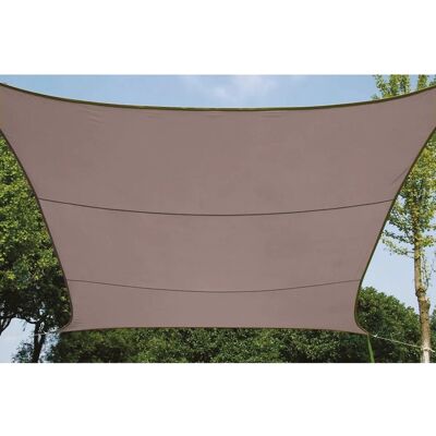 Perel Viereck-Sonnensegel 360 cm x 360 cm Braun-Grau Perel Viereck-Sonnensegel 360 cm x 360 cm Braun-Grau