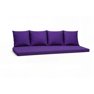 Setgarden Mix Bench Kissen Outdoor Kissen Bankauflage 170x50+4x50x56cm Kissen Für 3-Sitzer Bänke 1tlg Violett Setgarden Mix Bench Kissen Outdoor Kissen Bankauflage 170x50+4x50x56cm Kissen Für 3-Sitzer Bänke 1tlg Violett