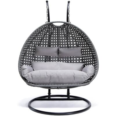 Home Deluxe Grauer Polyrattan Hängesessel mit Regenabdeckung - Produktart Home Deluxe Grauer Polyrattan Hängesessel mit Regenabdeckung - Produktart