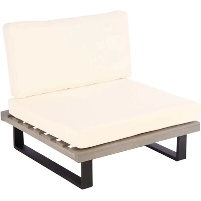 MCW - MCW-H54 - Grau - Cremepolsterung - Lounge Stuhl MCW - MCW-H54 - Grau - Cremepolsterung - Lounge Stuhl