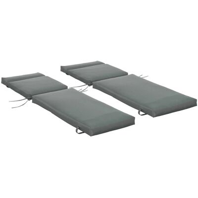 Outsunny Sitzkissen-Set für Draußen Polyester Dunkelgrau 196L x 55B x 8H cm Outsunny Sitzkissen-Set für Draußen Polyester Dunkelgrau 196L x 55B x 8H cm