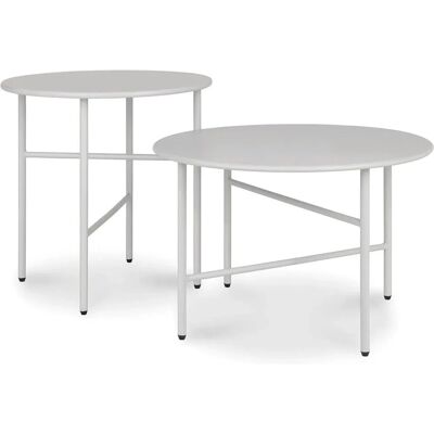 Bomoe Finn Beistelltisch Ø 44x46cm + Ø 53x36cm Hellgrau 2tlg Bomoe Finn Beistelltisch Ø 44x46cm + Ø 53x36cm Hellgrau 2tlg