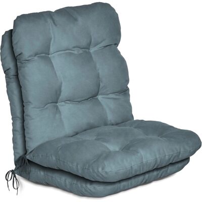 Beautissu 2er Set Niedriglehner Auflagen Set Flair NL 100x50x8cm Taubenblau Beautissu 2er Set Niedriglehner Auflagen Set Flair NL 100x50x8cm Taubenblau