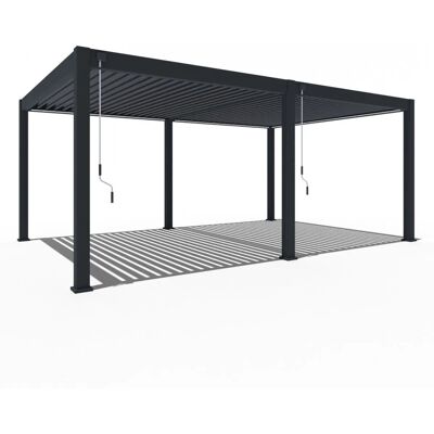 Weide Deluxe Plus Pavillon Terrassenüberdachung Aluminium 4 x 6 M Anthrazitㅤ Weide Deluxe Plus Pavillon Terrassenüberdachung Aluminium 4 x 6 M Anthrazitㅤ