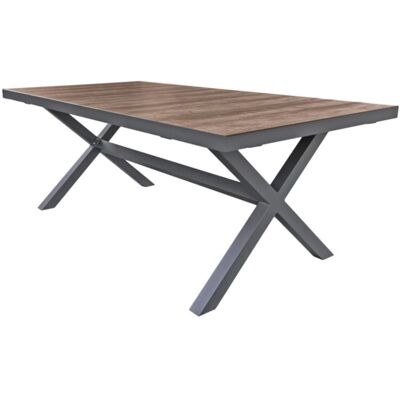 Garden Pleasure Gartentisch Rana Rechteckig Anthrazit-Braun 100 cm x 202 cm Garden Pleasure Gartentisch Rana Rechteckig Anthrazit-Braun 100 cm x 202 cm