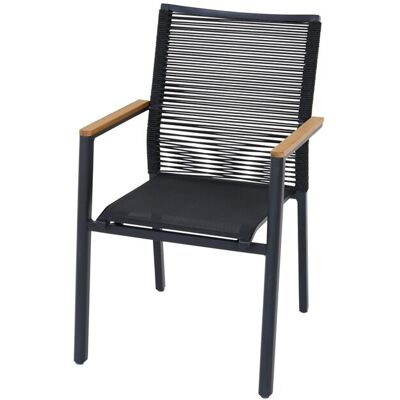 Siena Garden Stapelsessel Bologna Rope 65 cm x 57 cm x 92 cm Schwarz Siena Garden Stapelsessel Bologna Rope 65 cm x 57 cm x 92 cm Schwarz