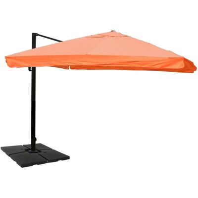 MCW Ampelschirm A96 3,5x3,5m Alu Flap Terracotta mit Ständer MCW Ampelschirm A96 3,5x3,5m Alu Flap Terracotta mit Ständer