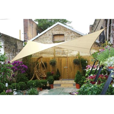 Perel Viereck-Sonnensegel 360 cm x 360 cm Creme Perel Viereck-Sonnensegel 360 cm x 360 cm Creme