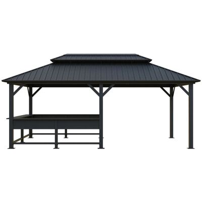 Sojag Pavillon Bondi 1220 Schwarz 598,7 cm x 363,8 cm x 307 cm Sojag Pavillon Bondi 1220 Schwarz 598,7 cm x 363,8 cm x 307 cm