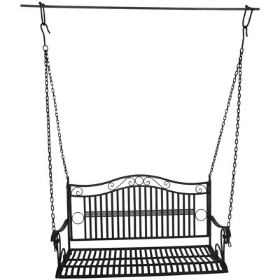 Garden Pleasure Hängebank Cumbal 58 cm x 50 cm x 114 cm Schwarz Garden Pleasure Hängebank Cumbal 58 cm x 50 cm x 114 cm Schwarz